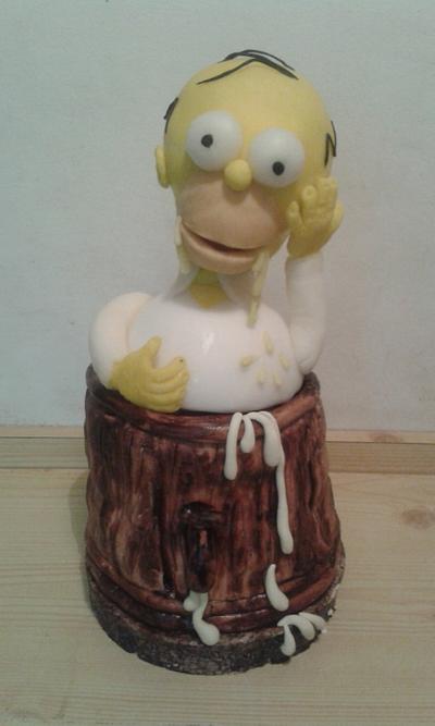Homer simpsons cake  - Cake by Dulciriela -Gisela Gañan