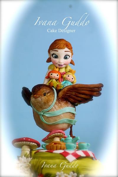 "Dream of spring with the young Anna (Frozen)" - Cake by ivana guddo