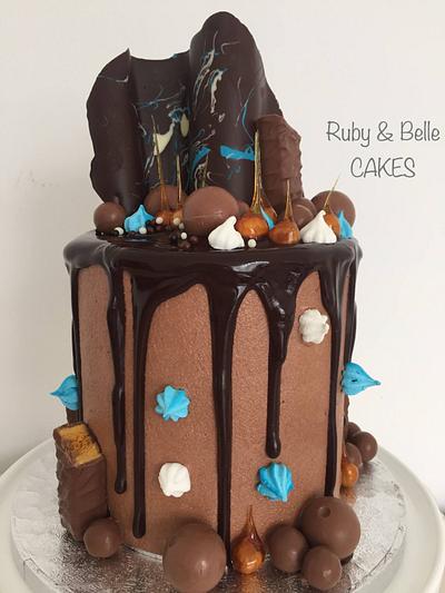 Chocolate & hazelnut drip cake - Cake by Ruby & Belle Cakes