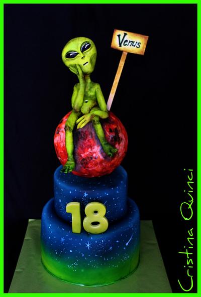 Alien cake - Cake by Cristina Quinci