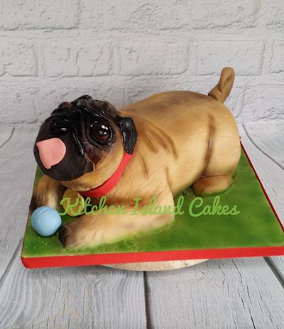 Archie the Pug - Cake by Kitchen Island Cakes