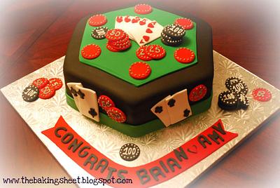 Poker Table Cake! - Cake by Loren Ebert
