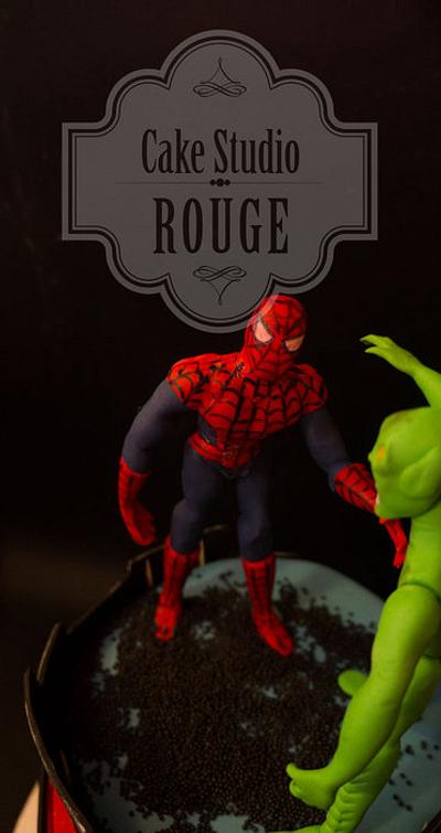 Spiderman vs green goblin - Cake by Ceca79