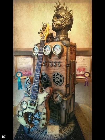 Steampunk Freestanding Guitar and Amplifier - Cake by Kerry Rowe