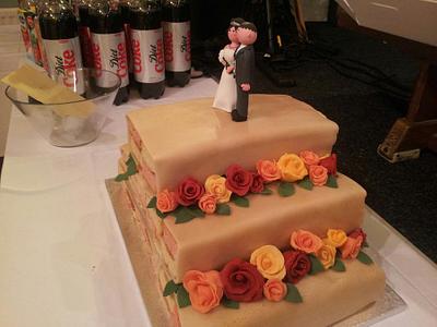 battenberg wedding cake - Cake by countrybumpkincakes