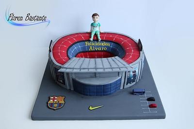Tarta Camp Nou para Álvaro - Cake by Floren Bastante / Dulces el inflón 