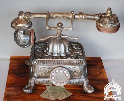 1910s' Antique Telephone for the A Sweet Farewell to Downton Abbey Collaboration - Cake by Jean A. Schapowal