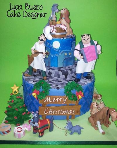 Lady And The Tramp Christmas Cake - Cake by Lucia Busico