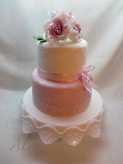 Pink roses - Cake by akve