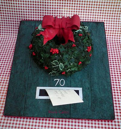 Holly Wreath Birthday - Cake by RockCakes