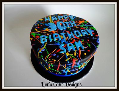 Splatter cake - Cake by Lior's Cake Designs