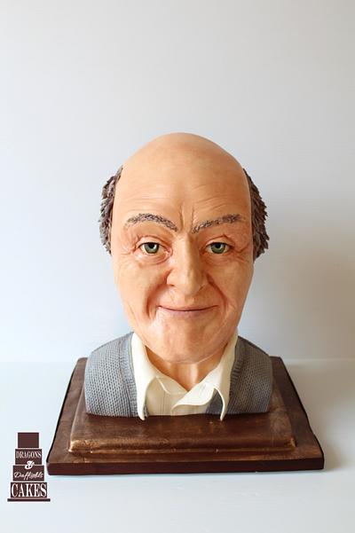 Roald Dahl edible sculpted bust  - Cake by Dragons and Daffodils Cakes