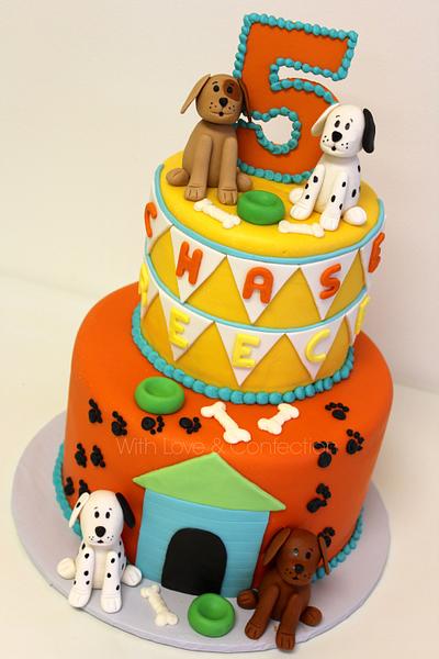 Puppies - Cake by Veronica Arthur | The Butterfly Bakeress 