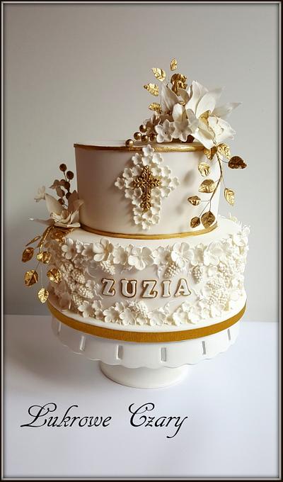 Girl communion cake - Cake by Lukrowe Czary Katarzyna Osiecka