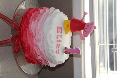 Peppa Pig Ruffle cake - Cake by Sweetpiece