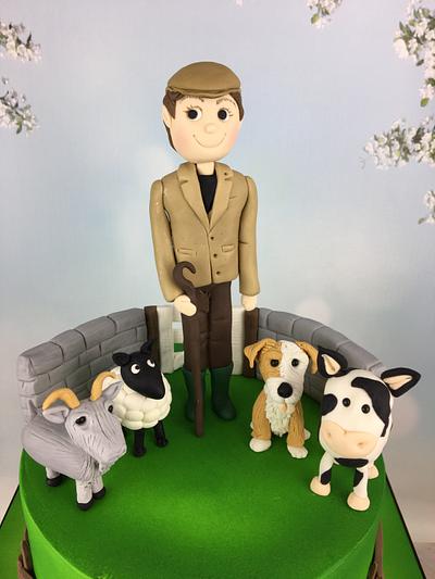 Farmer and his animals 30th birthday cake  - Cake by Melanie Jane Wright