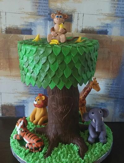 Jungle Tree Cake - Cake by Mommade Cakes 