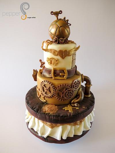 Steampunk Birthday Cake - Cake by Pepper Posh - Carla Rodrigues