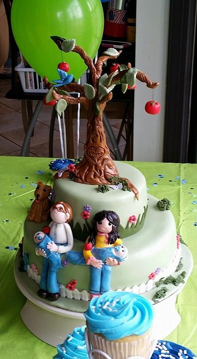 Twin Baby Shower Family Tree - Cake by Cakes Abound