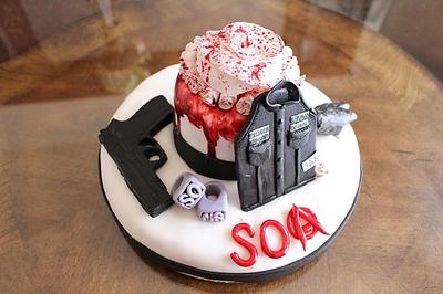 Sons Of Anarchy Tribute - Cake by Crazy Cupcake Lady Creations