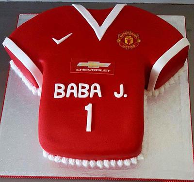 Manchester United Jersey cake  - Cake by Nora Brown Cakes 