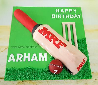 Cricket Bat cake - Cake by Sweet Mantra Customized cake studio Pune