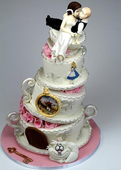 Alice in Wonderland Wedding Cake - Cake by Beatrice Maria
