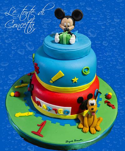 Mickey and Pluto - Cake by Concetta Zingale