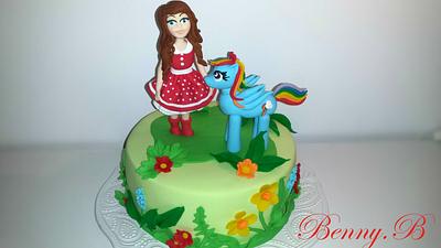Little pony birthday cake - Cake by Benny's cakes