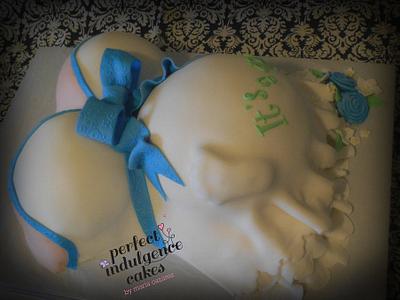 Belly Cake... for It's a Boy!  - Cake by Maria Cazarez Cakes and Sugar Art