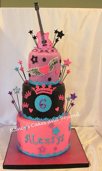 Girly Rock Star Cake - Cake by Nancy's Cakes and Beyond