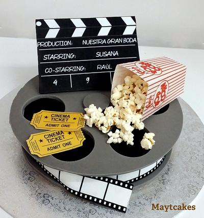 Cinema wedding cake - Cake by Maytcakes