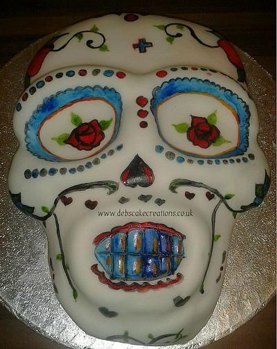Day of the dead Mask - Cake by debscakecreations