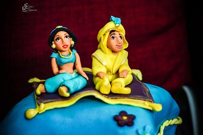 Aladdin and Jasmine - Cake by Zoeys Bakehouse