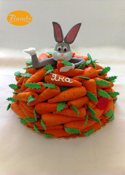 Bugs Bunny and Minnie Mouse  - Cake by Flambe Cakes 
