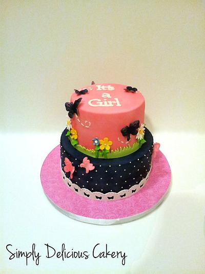 Butterfly Themed - Cake by Simply Delicious Cakery