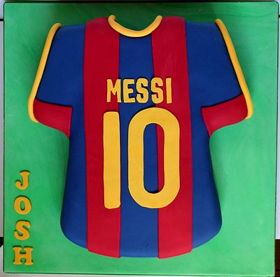 Messi Football Shirt Cake - Cake by Dollybird Bakes