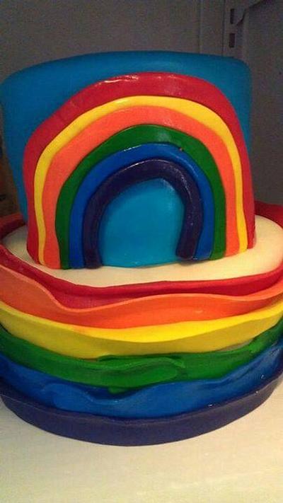 rainbow - Cake by sticky dough cakes by Julia in Ferndale