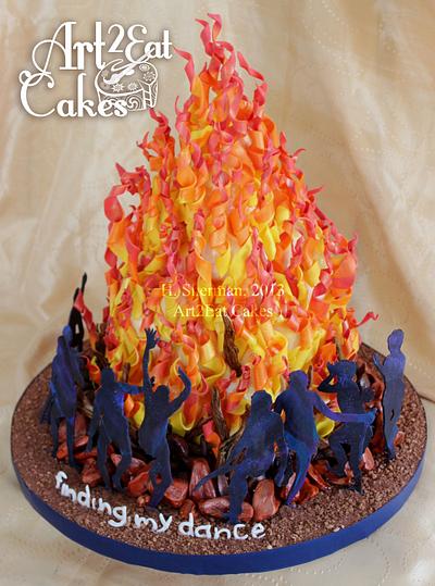 Bonfire "Finding My Dance" - Cake by Heather -Art2Eat Cakes- Sherman