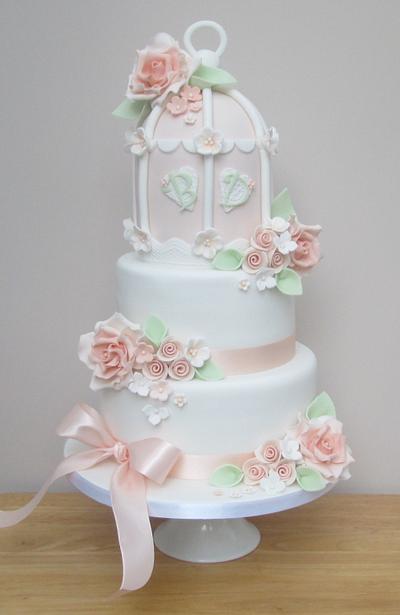 Three Tier Vintage Birdcage - Cake by The Buttercream Pantry