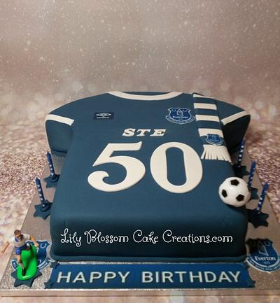 Everton Football Shirt Cake - Cake by Lily Blossom Cake Creations