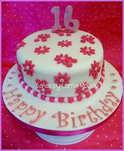 Simple 16th Birthday Cake - Cake by Cakes by Lorna