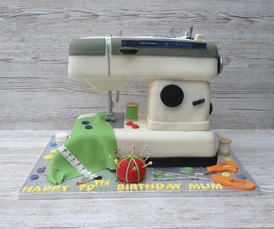 Sewing machine cake. - Cake by Coppice Cakes