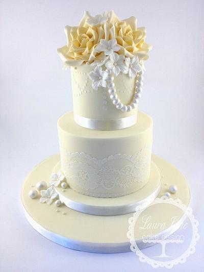 Pearl anniversary wedding cake - Cake by Laura Davis