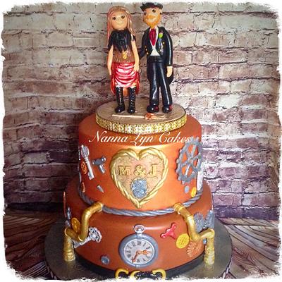 Steampunk wedding cake - Cake by Nanna Lyn Cakes