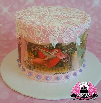 Vintage Valentines Cake - Cake by Cakes ROCK!!!  