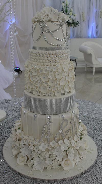 White Wedding Cake - Cake by MsTreatz