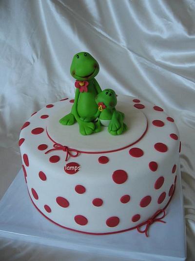 Frog´s mum and baby - Cake by lamps