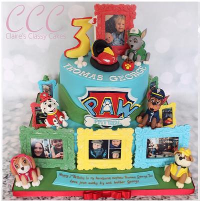 Paw Patrol two tier cake - Cake by Claire Lloyd, Claires Classy Cakes