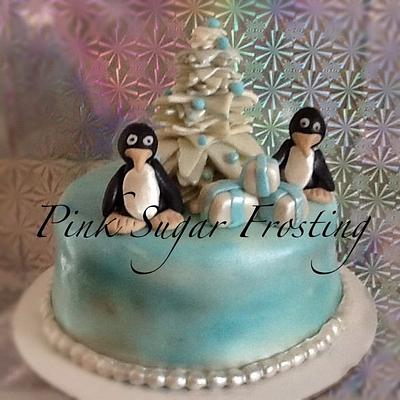 WHITE CHRISTMAS CAKE  - Cake by pink sugar frosting